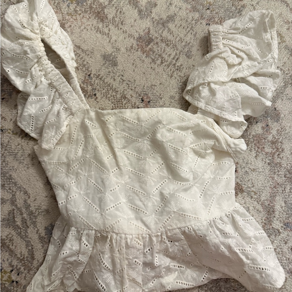 Blue Rain Cream Lace Blouse